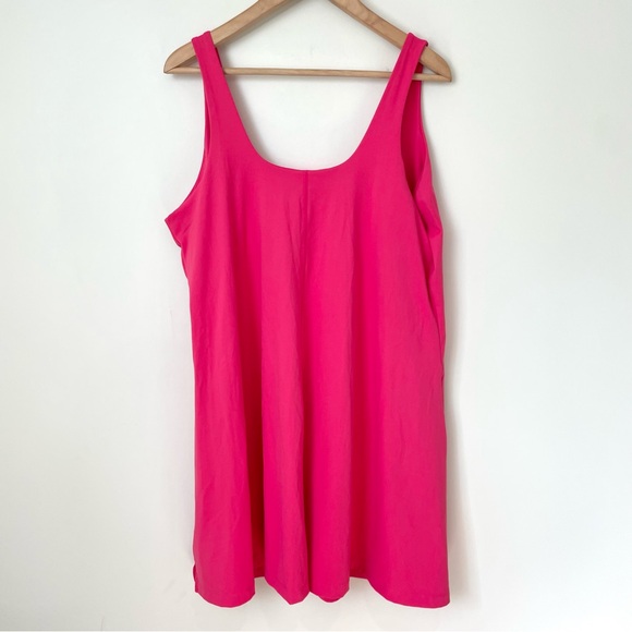Old Navy PowerSoft Square-Neck Athletic Dress Hot Pink XXL - Picture 6 of 10